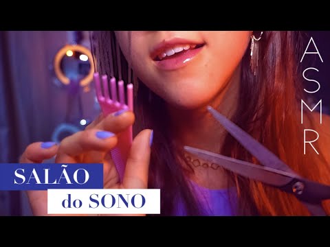 ASMR CINEMÁTICO  roleplay CORTANDO SEU CABELO 🚿 shampoo, lavagem, massagem, escova e corte