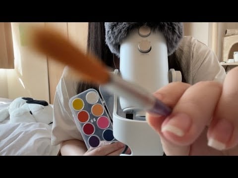 【ASMR マウスサウンド】あなたの顔に絵の具を塗る🎨(スピットペインティング)