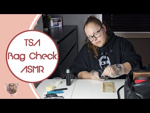 * ASMR * TSA Bag Check / Airport suitcase check / Spray bottle / Unintentional / NO TALKING