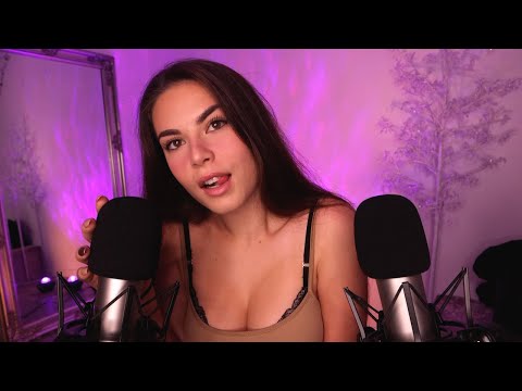 ASMR | Trigger Words & Mic Scratching ft. Rain 🌧