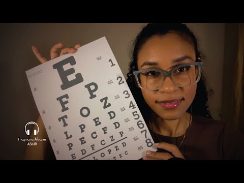 ASMR Consulta Oftalmológica | Teste de Visão + Luz nos Olhos