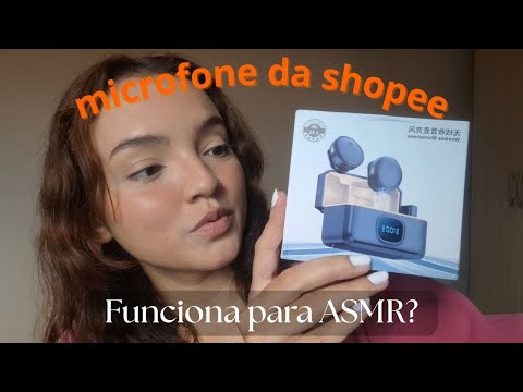 Comprei o microfone viral da shopee, é bom? Teste para ASMR.