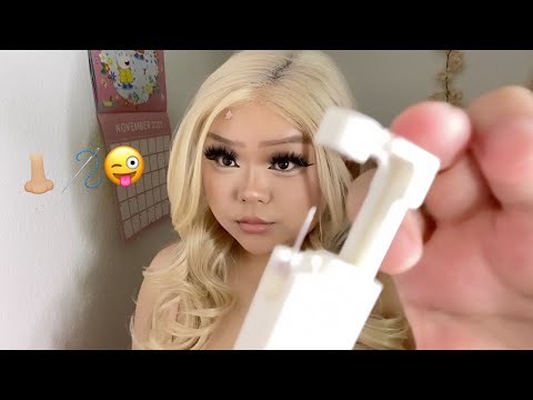 ASMR older sister pierces your nose (against your will) 👃🏼