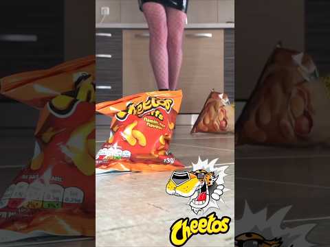 Pea’s Boots vs. Cheetos! Oddly Satisfying Junk Food Crushing! ASMR