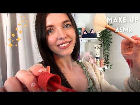 ASMR Doing Your Makeup Sounds (New Mics!) ⭐Layered Sounds ⭐