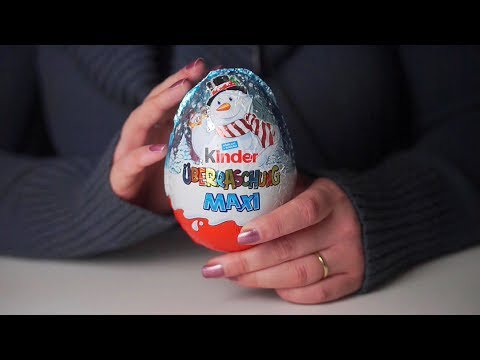 Binaural ASMR/Whisper. Christmas Kinder Surprise Egg