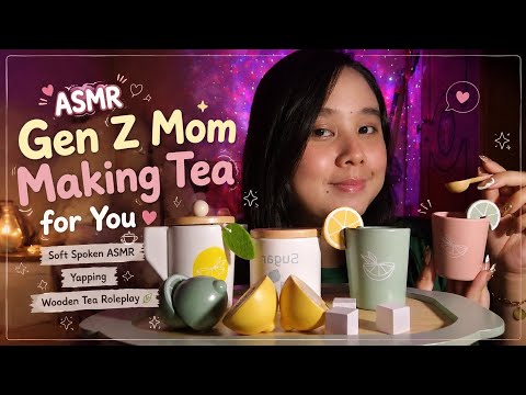 ASMR Gen Z Mom Bikinin Wooden Tea Buat Kamu dengan Jokes ibu ibu nya, Yapping, tapi Soft Spoken 🍵🎀💬