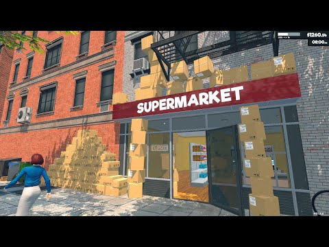 ASMR🛍️スーパー経営をやめて、ダンボールテーマパーク作ります #SupermarketSimulator