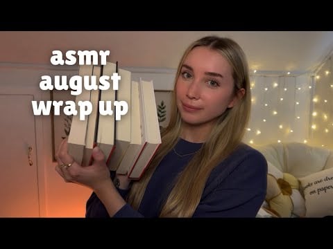 ASMR what i read in august (book triggers, whispering)