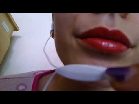 ASMR CLOSE UP KISS YOU BEFORE BED