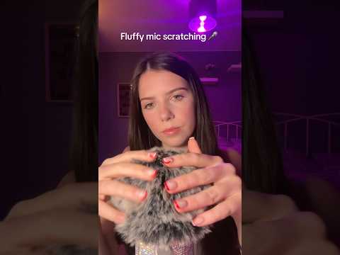 Fluffy mic scratching 🎤 #relax #triggers #asmr #asmrsounds #micscratching #sleep # relax #triggers