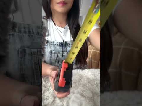 ASMR ✨measuring tape tapping and sounds, construction noise tingles (no talking) #shorts