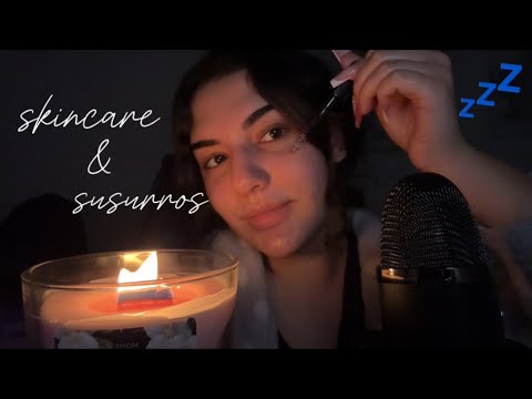 ASMR me hago el SKINCARE mientras hablamos🕯️🩷