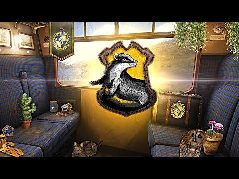 Hogwarts Express ◈ Hufflepuff Wagon Edition | Harry Potter inspired ASMR Ambience | Relax Train Ride