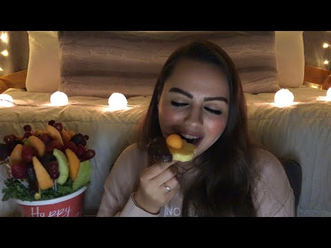 ASMR Eating Fruit From an Edible Arrangement 🍓