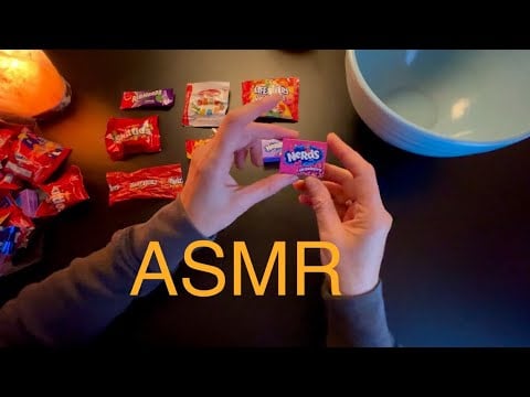 Counting and Sorting Halloween Candy with Chit Chat ~ ASMR