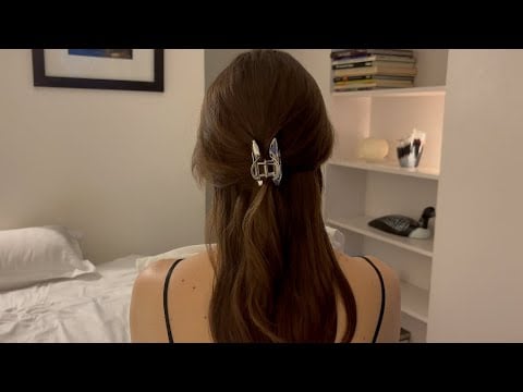 ASMR hair play, gentle touch, and scalp massage for relaxation 🤎 (soft whispered, no talking, rain)
