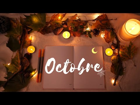 ASMR FR 🕊 DOUCEUR D'AUTOMNE 🍂 BULLET JOURNAL D'OCTOBRE (PLUIE + CREPITEMENT FEU)