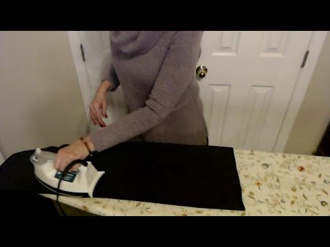 ASMR | Ironing Clothes / Fabric Sounds / Steam (Soft Spoken)