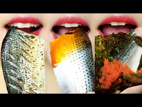 ASMR Whole Raw Gizzard Shad MUKBANG 통전어회 먹방 🐟🥢 Eating Sounds