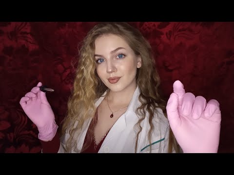 АСМР Массаж лица с маслом в перчатках • ASMR Oil face massage in gloves