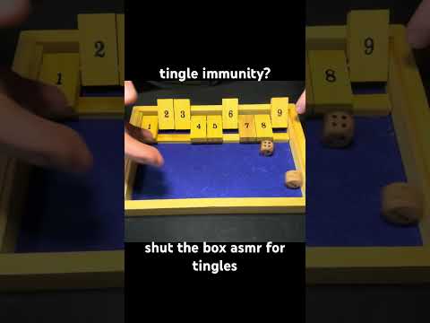 shut the box asmr 😴💤 #asmr #asmrshorts #shutthebox #tingles #sleep