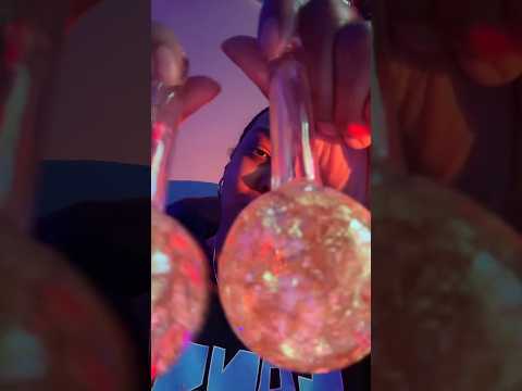 ASMR water globes with mouth sounds