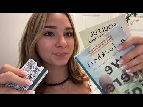 asmr librarian helps you rp (checking books, library card, writing)