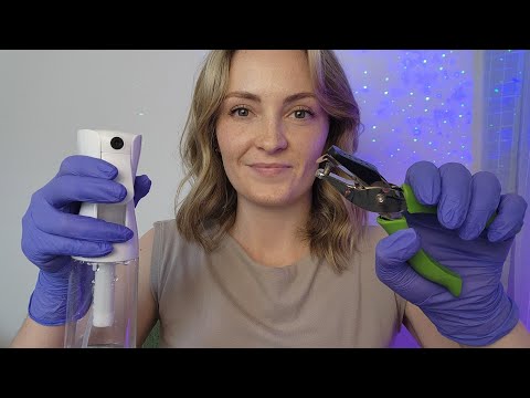 ASMR eyes closed cranial nerve exam