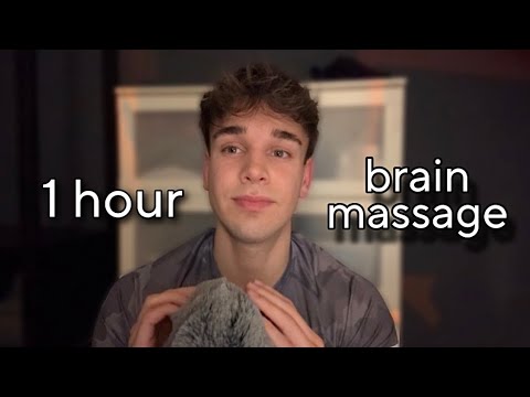 ASMR Giving you a Brain Massage (rain, fluffy mic)