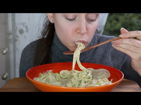 ASMR Whisper Eating Sounds | Pasta With Creamy Cheesy Sauce | Mukbang 먹방