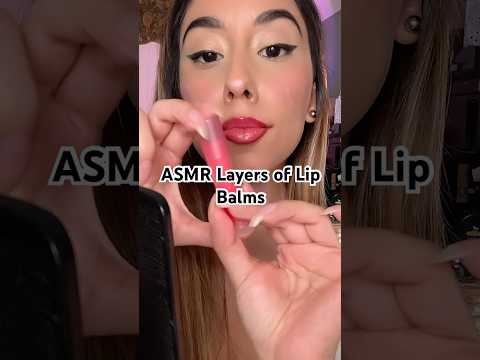 ASMR Layers Of Lip Balms #asmr #kbeauty #asmrshorts #asmrmakeup #kbeautymakeup