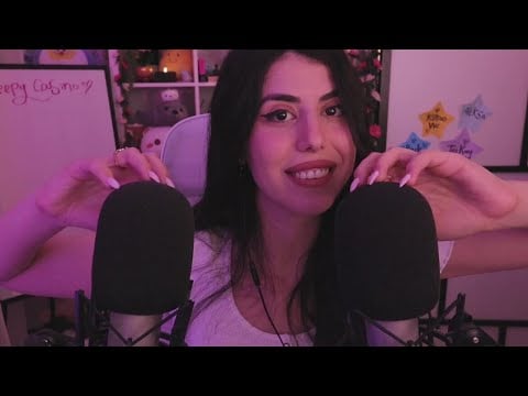 ASMR Brain Melting Mic Scratching With Ear-To-Ear Breathing And Whispers ♡