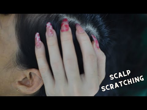 ASMR Scalp Scratching Massage, Hair Parting, Hair Scratch With Nails For Relieve Stress, Headache,