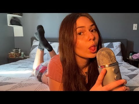 ASMR Mouth Sounds + Soft Whispering! CRAZY tingly! 