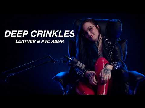 Red PVC + Leather Chair ASMR You Need to Hear | Deep Material Sounds