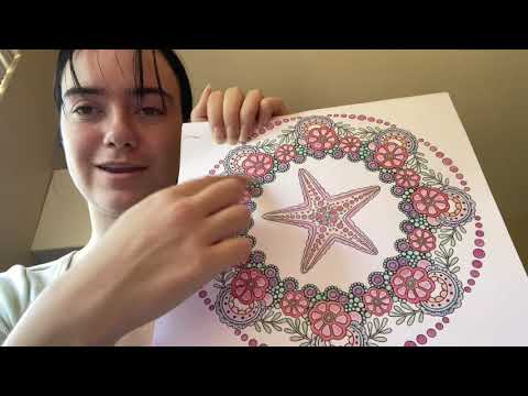 lofi ASMR tapping and tracing on my coloring book (semi-inaudible whispers)