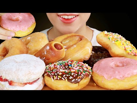 ASMR Assorted Donuts Eating Sounds | MINEE EATS