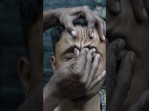 Beautiful Head And Body Massage With Foot Massage ASMR #shorts