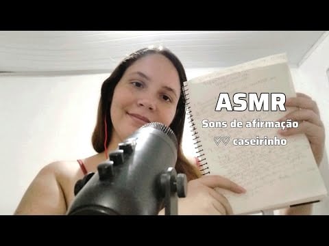 ASMR - Falando frases de afirmação, com SONS DE SUSSURRO, TAPPING & VOZ SUAVE ♡♡ *caseirinho