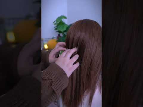 hair play with long nails #asmr #hairasmr #hairsounds #sleepaid