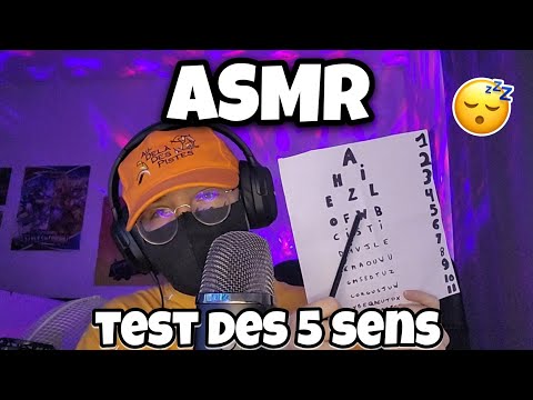 ASMR Français • TEST DES 5 SENS (ROLEPLAY) 😴💤