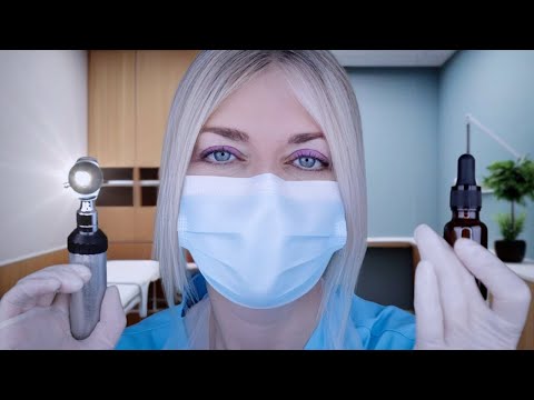 ASMR Ear Exam & Deep Ear Cleaning - Otoscope, Ear Wax Removal, Fizzy Drops, Gloves, Typing