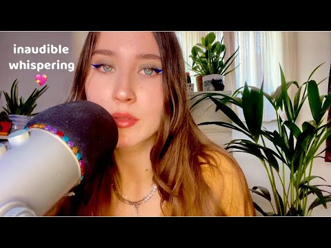 asmr | inaudible whispering & hand movements