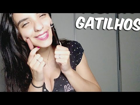 ASMR - GATILHOS COM O MICROFONE NA SENSIBILIDADE MÁXIMA (GLOSS, CONTA GOTAS, RÍMEL)