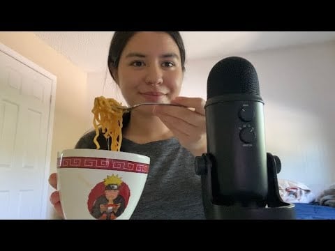 Asmr spicy noodles (whispers, mouth sounds, and chaotic lol)