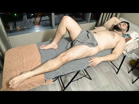 ASMR AMBIENCE-ACCOMPANIED FULL BODY DEEP RELAXING MASSAGE THERAPY -CHEST,LEG,BACK,FOOT,ARM,ABDOMINAL
