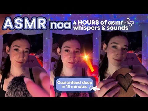 Whispering, Tapping, Relaxing Triggers+ | 4 HOURS of ASMR to help you sleep💕| live #228