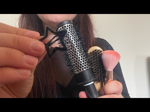 ASMR friend does your makeup & hair for a party🎀 you’re late  😱 no talking 