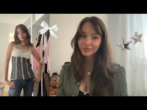 ASMR Thrift Haul + Try On ᯓ★ˎˊ˗